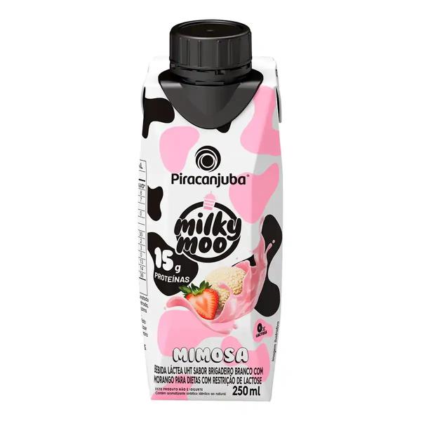 Bebida Milkymoo Zero lactose 250ml Brigadeiro Morango