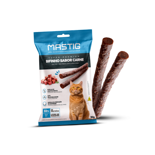 Bifinho Mastig P/ Gatos 30g Carne