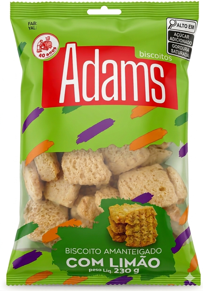 Biscoito Adams 230g Amanteigado Limao