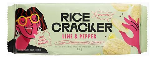 Biscoito Arroz Rice Cracker 100g Lime/Pepper