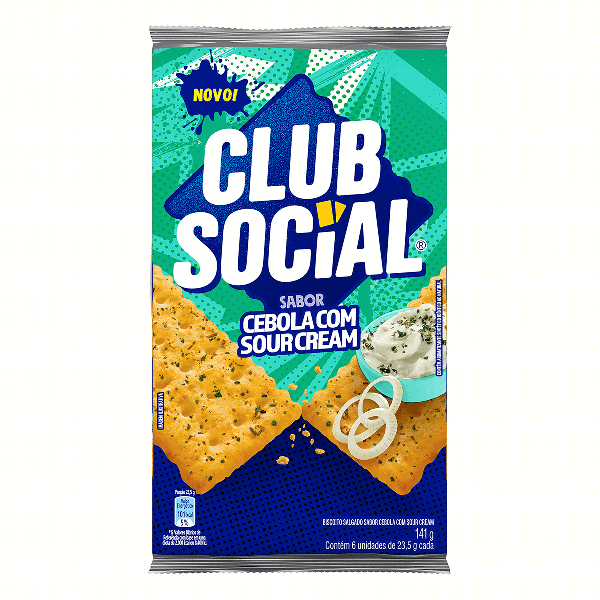 Biscoito Club Social 141g Cebola Sour Cream
