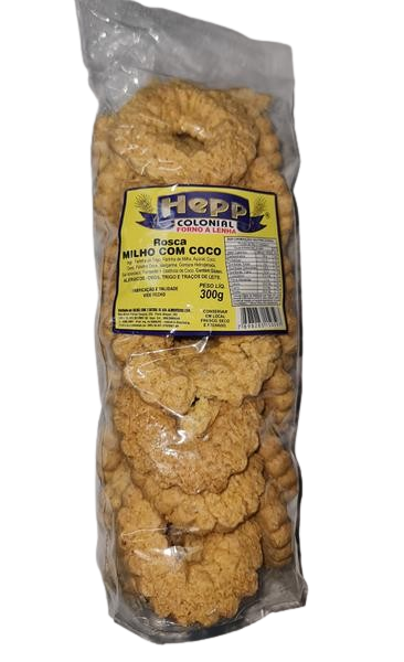 Biscoito Hepp 300g Milho Coco