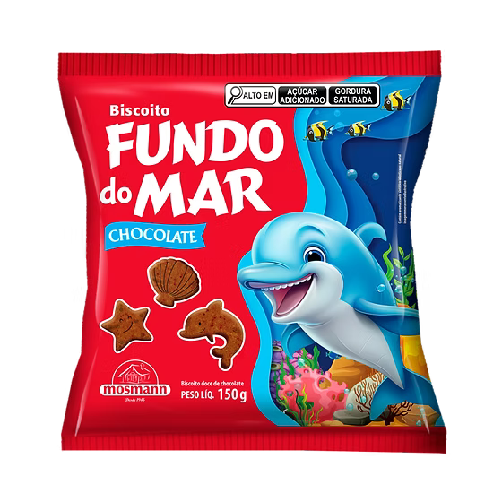 Biscoito Mosmann 150g Fundo Mar Chocolate