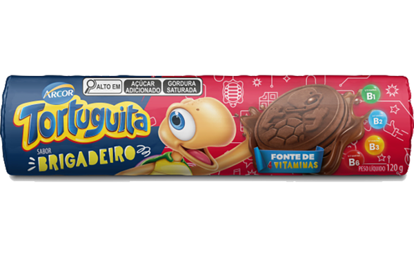Biscoito Recheado Tortuguita 120g Brigadeiro