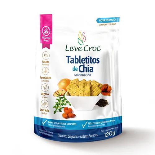 Biscoito Tabletitos Leve Croc 120g Chia
