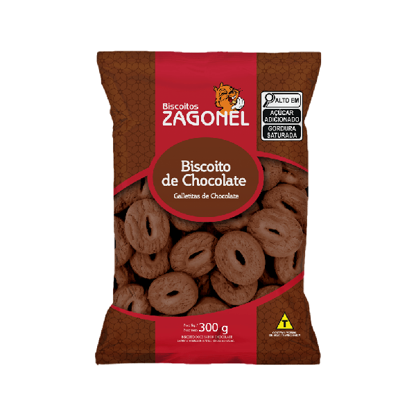 Biscoito Zagonel 250g Rosquinha Chocolate