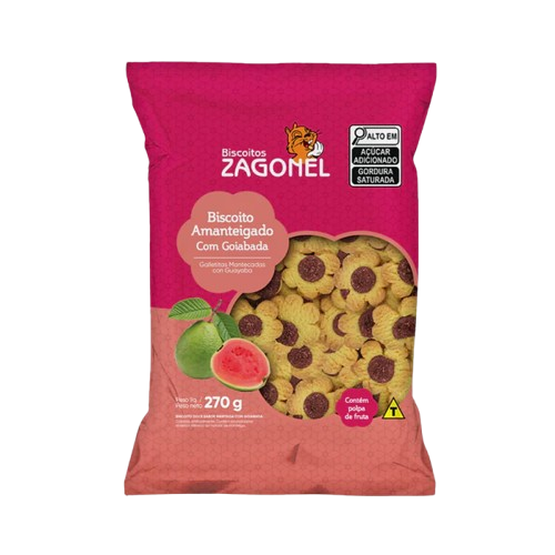 Biscoito Zagonel 270g Amanteigado Goiaba