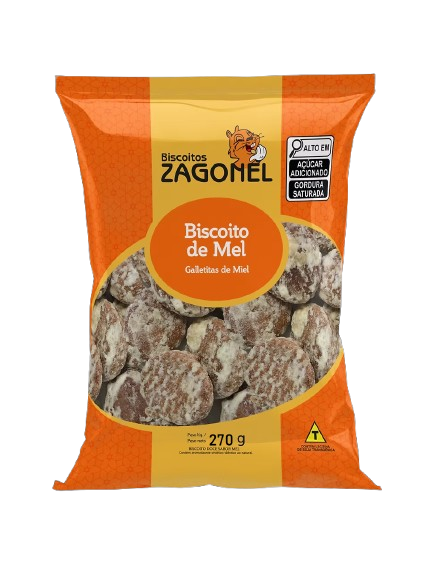 Biscoito Zagonel 270g Pao de Mel C/ Glace