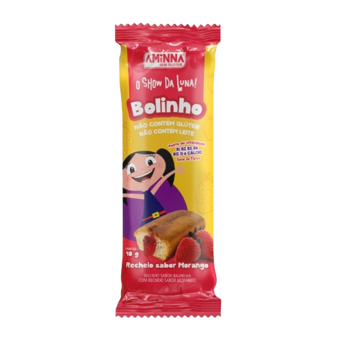 Bolinho Aminna 40g Show da Luna Baunilha/Morango