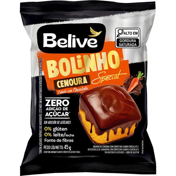 Bolinho Belive Especial 45g Cenoura C/ Chocolate