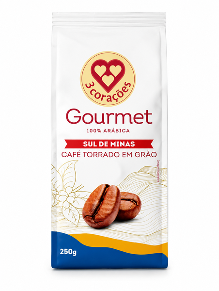 Cafe 3 Coracoes Gourmet Grao 250g Sul Minas