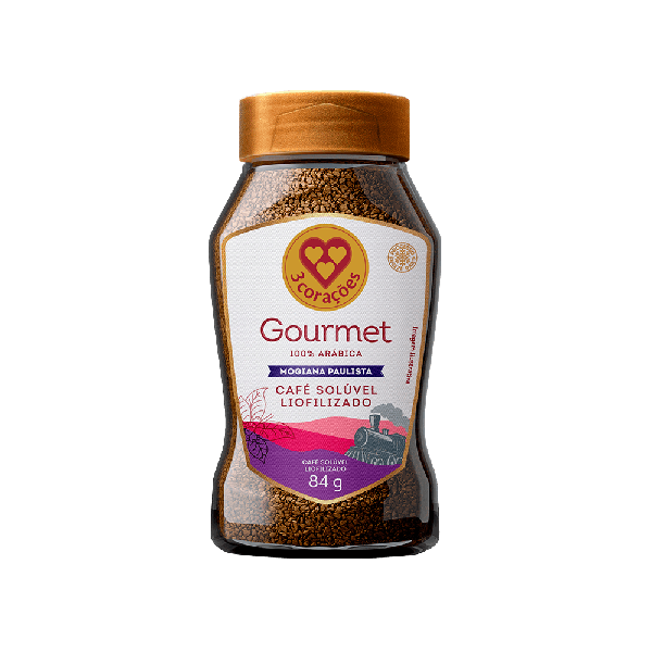 Cafe 3 Coracoes Gourmet VD 84g Liofilizado Mogiana Paulista