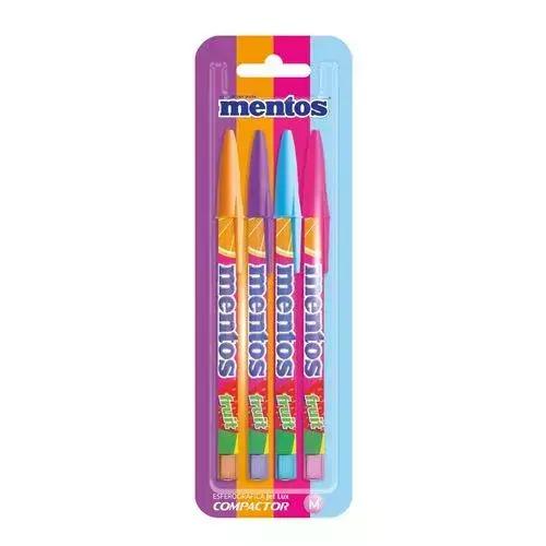 Caneta Compactor Mentos C/ 4un