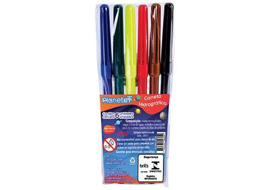 Caneta Hidrografica Planeta C/ 6