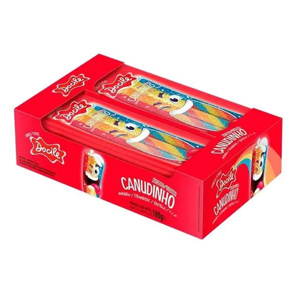Canudinho Docile 180g Azedinho Colorido Morango