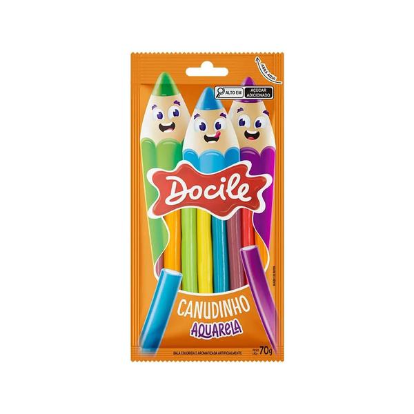 Canudinho Docile 70g Aquarela