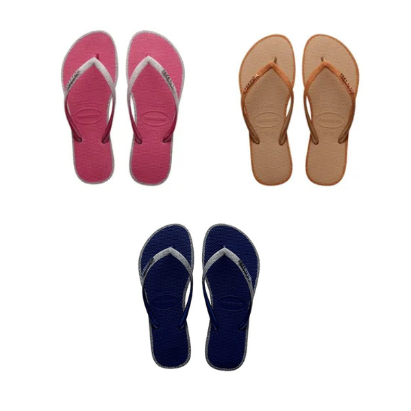 Chinelo Havaianas Slim Glitter Contour
