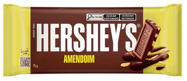 Chocolate Barra Hersheys 75g Amendoim