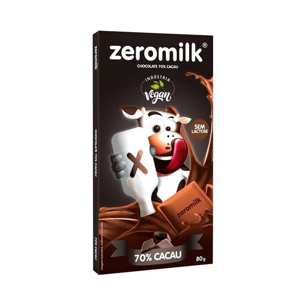 Chocolate Zero Milk 80g 70% Cacau