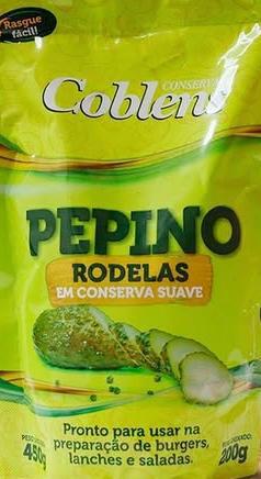 Conserva Coblens 200g Pepino Rodela Suave