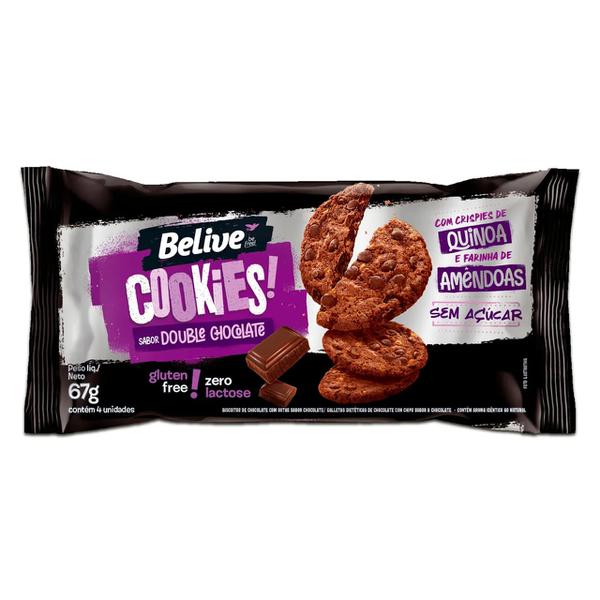 Cookies Belive 67g Double Chocolate Zero Acucar