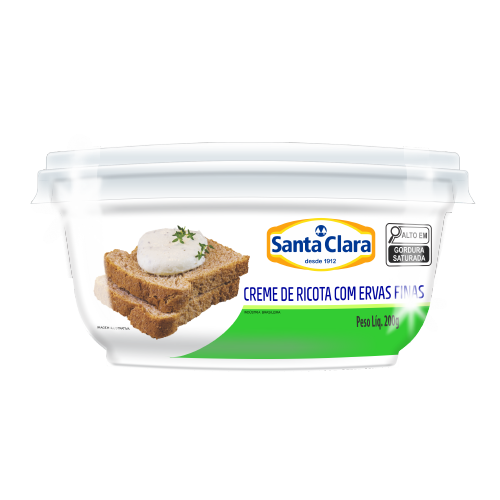 Creme Ricota Santa Clara 200g Ervas Finas