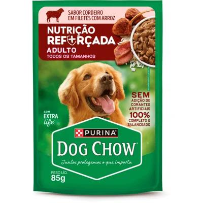 Dog Chow 85g Nutricao Reforcada Adulto Cordeiro Arroz