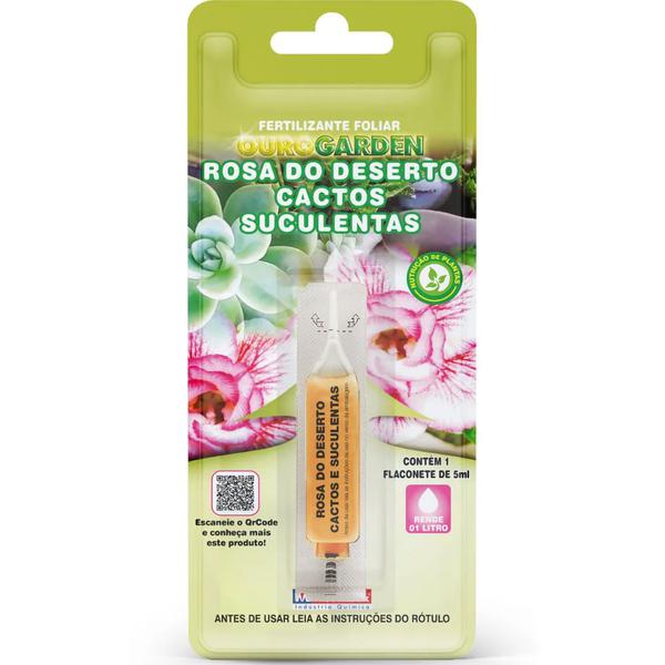 Fertilizante Ouro Garden 5ml Rosa Cacto Suculentas