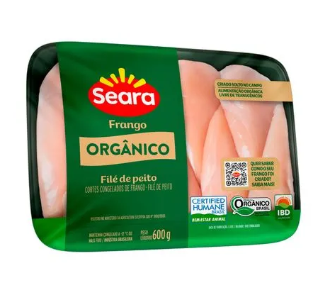 File Peito Frango Seara 600g Organico