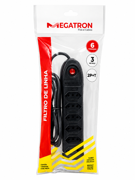 Filtro Linha Megatron 2P+T 3m
