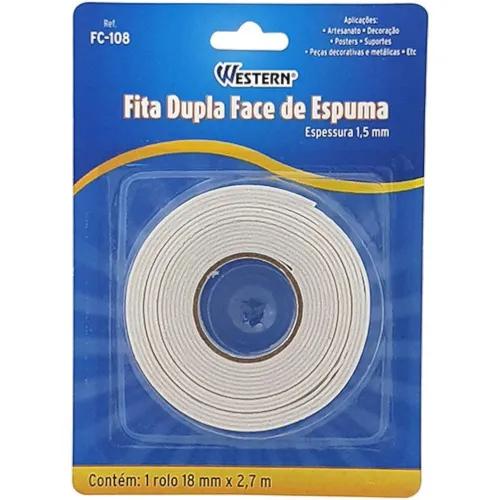 Fita Dupla Face Western 2,7m x 18mm