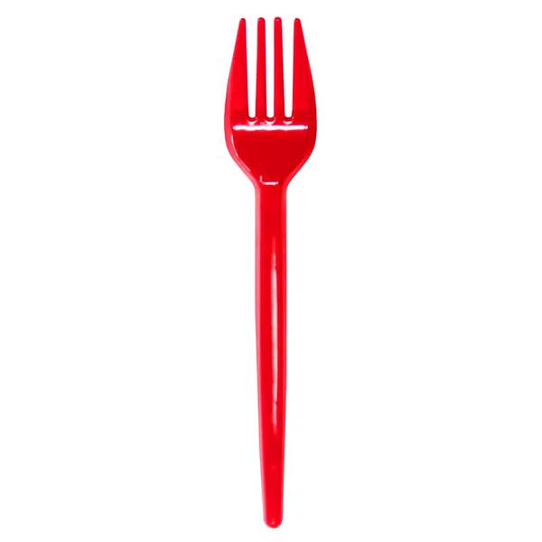 Garfo Plazapel C/ 50un Vermelho