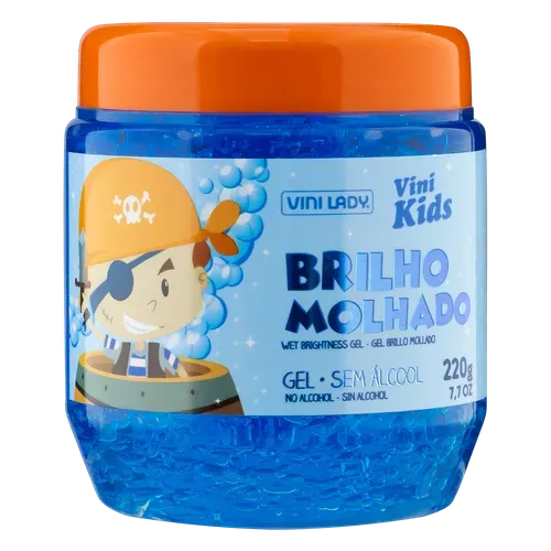 Gel Vini Kids 220g Brilho Molhado Azul
