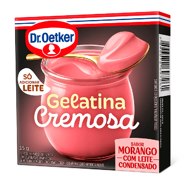 Gelatina Dr. Oetker Cremosa 15g Morango