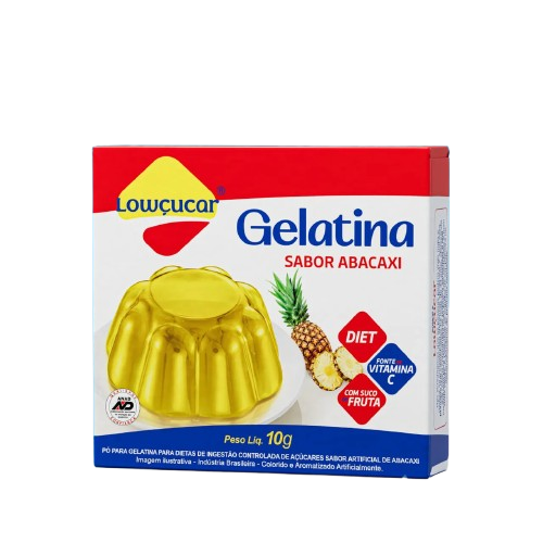 Gelatina Lowcucar 10g Abacaxi Zero