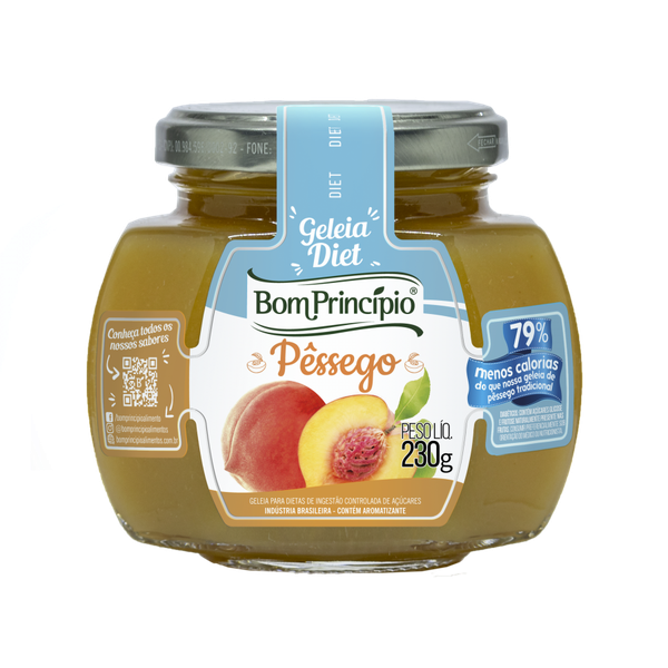 Geleia Bom Principio Diet 230g Pessego