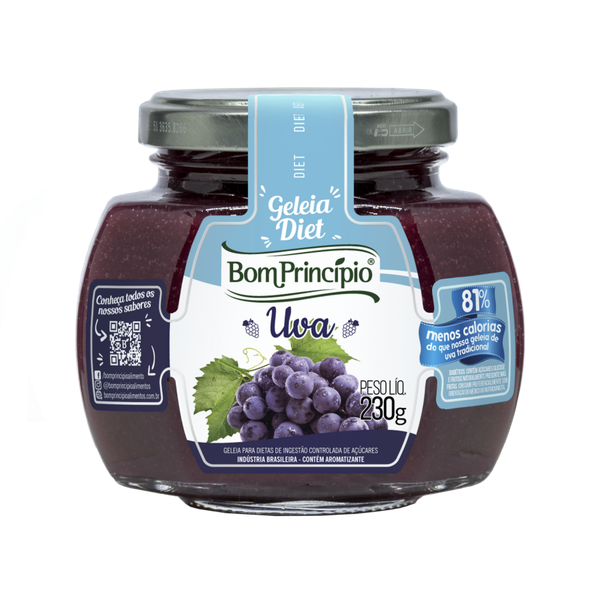 Geleia Bom Principio Diet 230g Uva