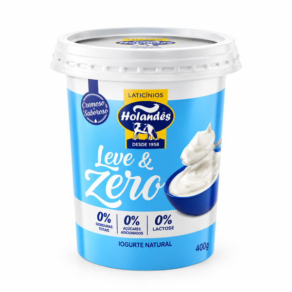 Iogurte Holandes 400g Natural Leve Zero
