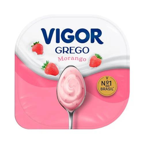 Iogurte Vigor Grego 90g Morango