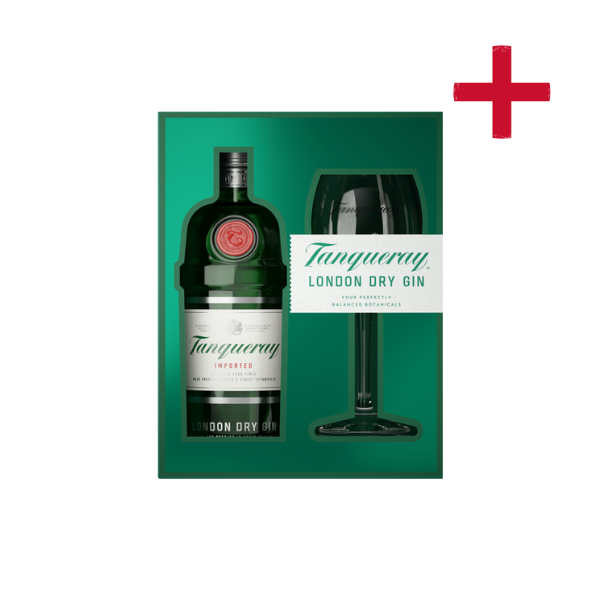 Kit Tanqueray 750ml + Taca Vidro