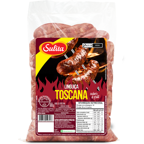 Linguica Sulita 600g Toscana Suina