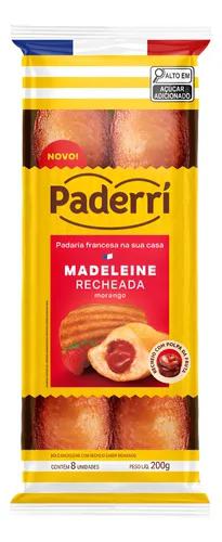 Madeleine Paderri Recheada 200g Morango