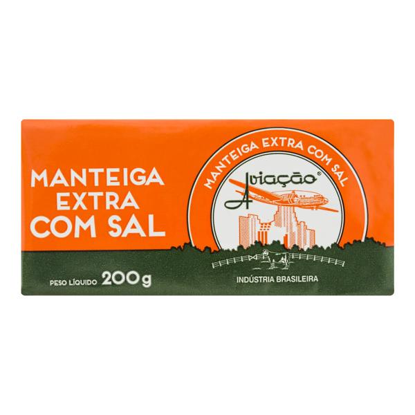 Manteiga Aviacao 200g C/ Sal Tablete