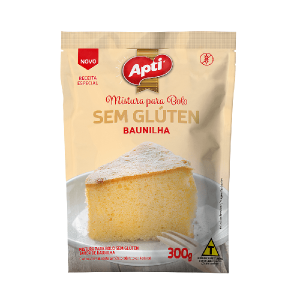 Mistura Bolo Apti S/ Gluten 300g Baunilha