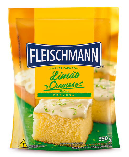 Mistura Bolo Fleischmann 390g Limao Cremoso