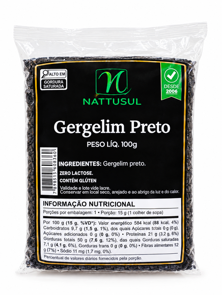 Nattusul  Gergelin Preto Descascado 100g