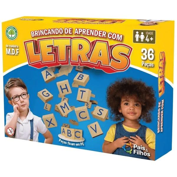 Pais e Filhos Brincando Aprender Letras 36pcs