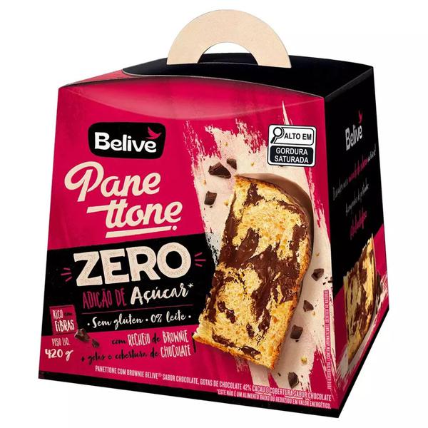 Panettone Belive 420g Brownie e Chocolate Zero