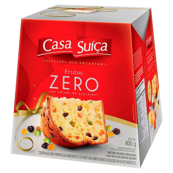 Panettone Casa Suica Zero 400g Frutas