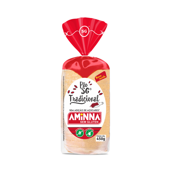 Pao Aminna S/ Gluten 450g Tradicional